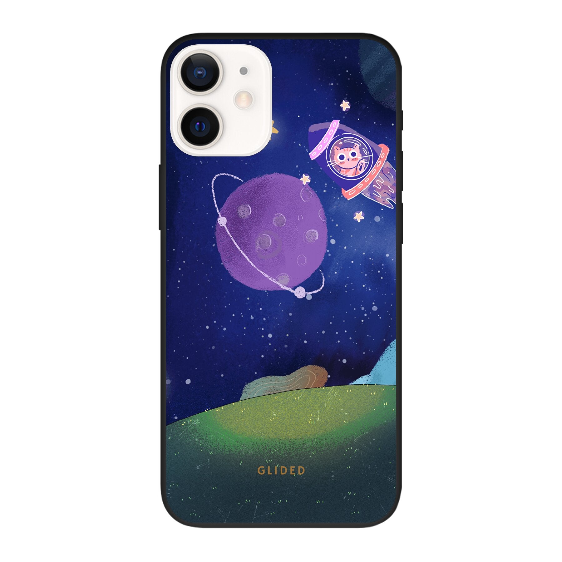 Galaxy Cat - iPhone 12 Pro Handyhülle Biologisch Abbaubar