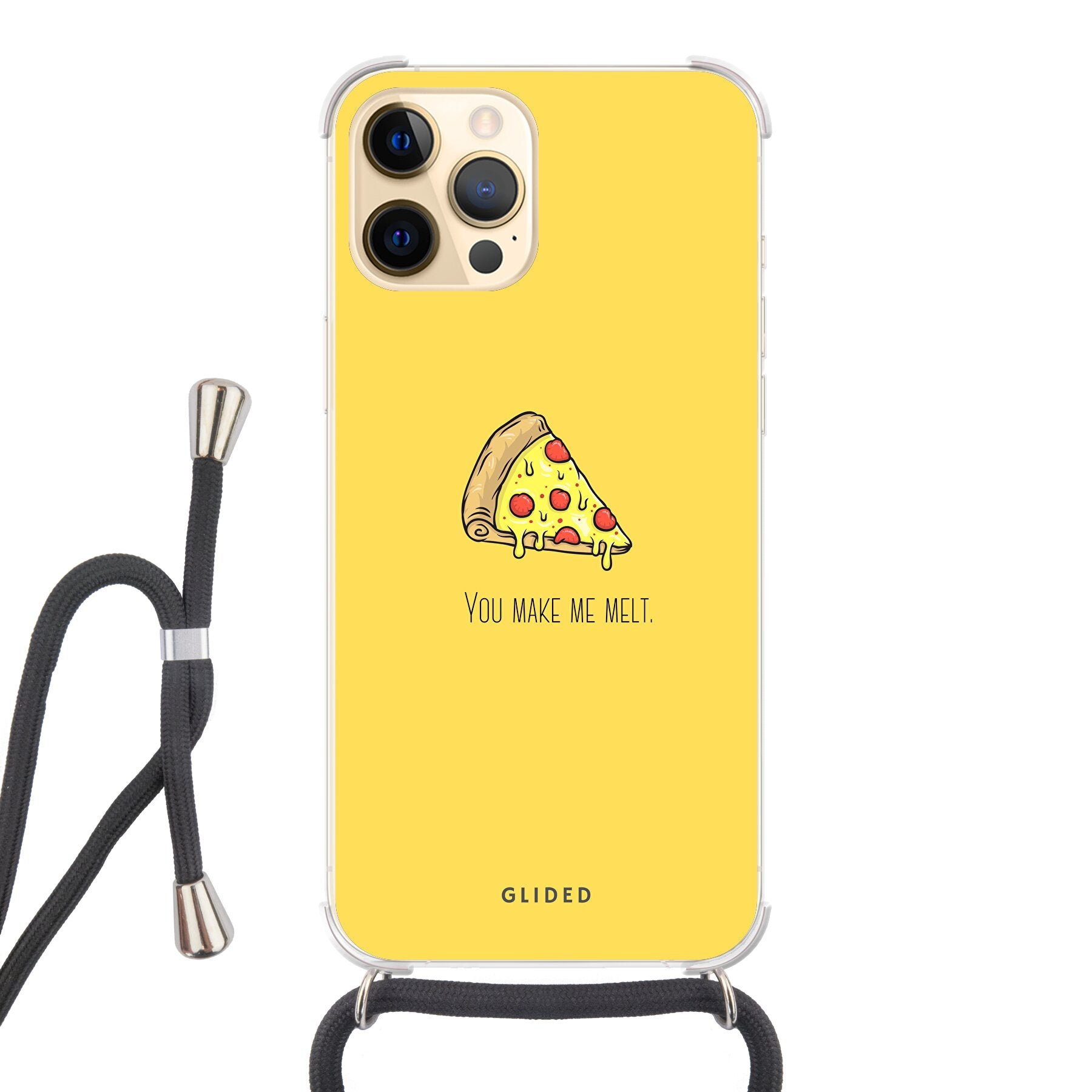 Flirty Pizza - iPhone 12 Pro Max - Crossbody case mit Band