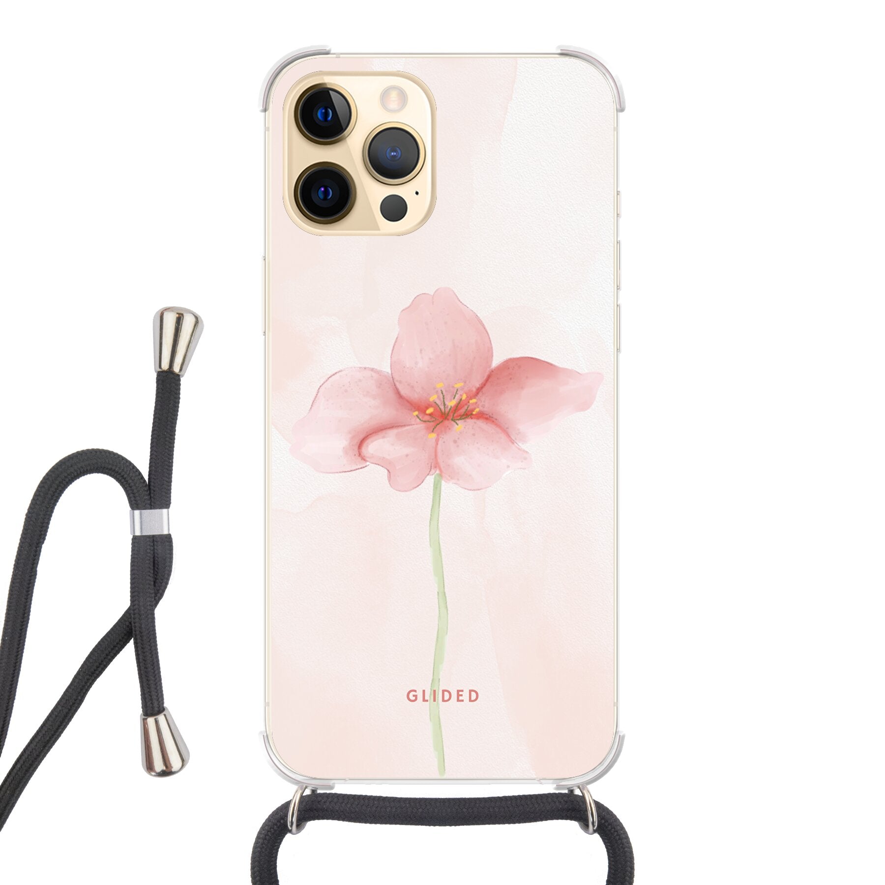 Pastel Flower - iPhone 12 Pro Max Handyhülle Crossbody case mit Band