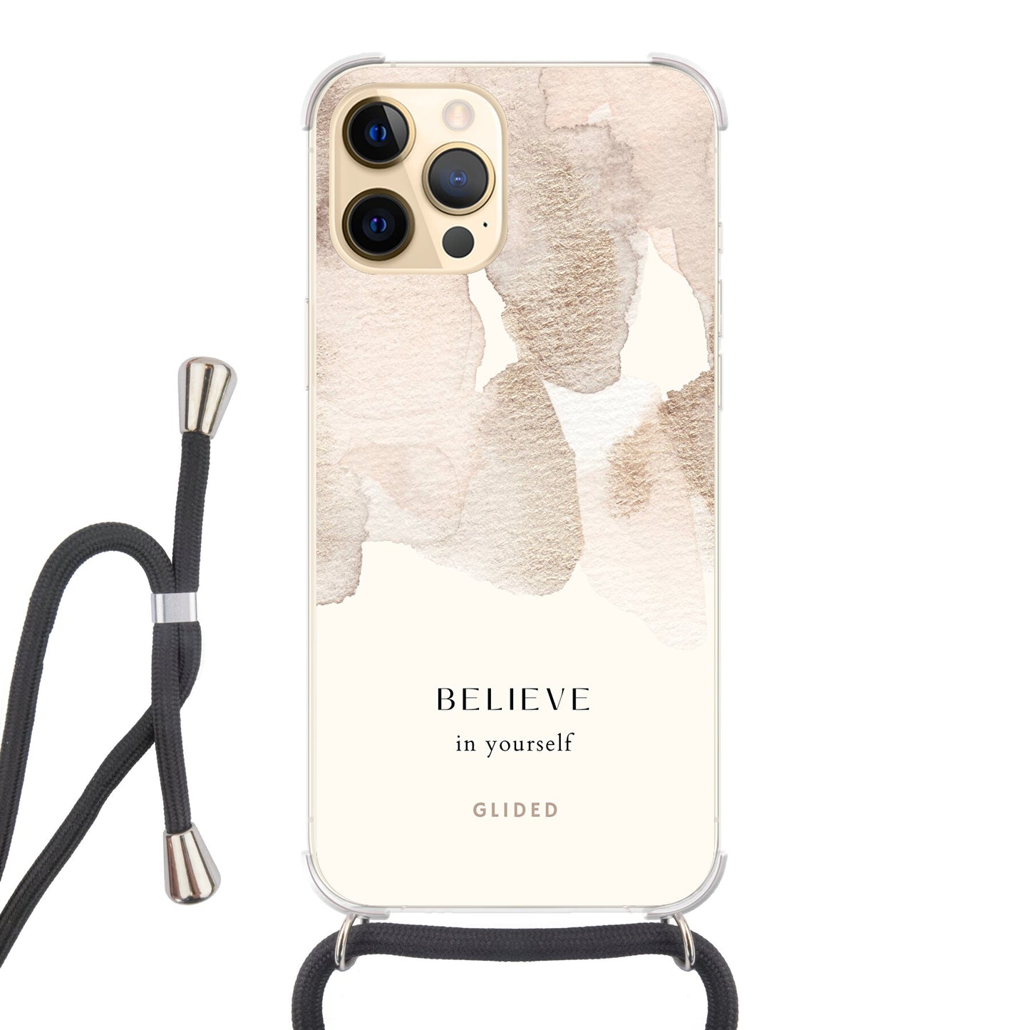 Believe in yourself - iPhone 12 Pro Max Handyhülle Crossbody case mit Band