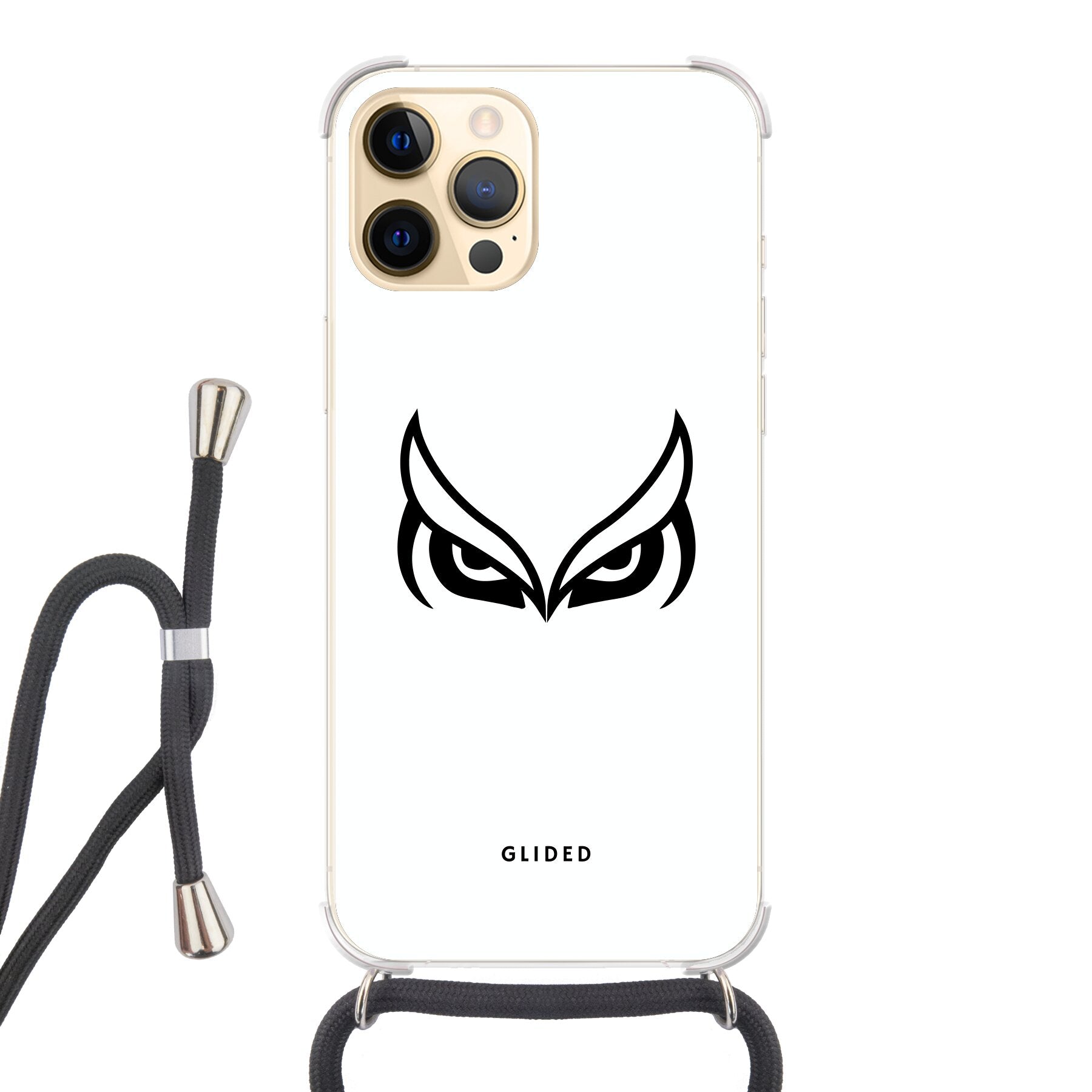 White Owl - iPhone 12 Pro Max Handyhülle Crossbody case mit Band