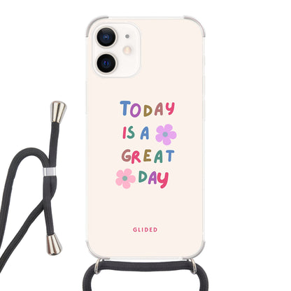 Great Day - iPhone 12 mini Handyhülle Crossbody case mit Band