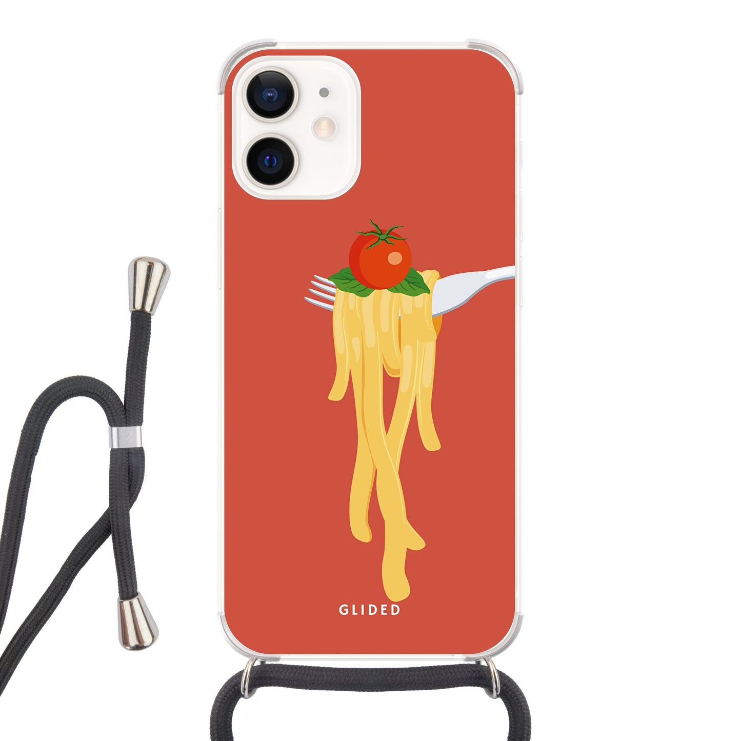 Pasta Paradise - iPhone 12 mini - Crossbody case mit Band