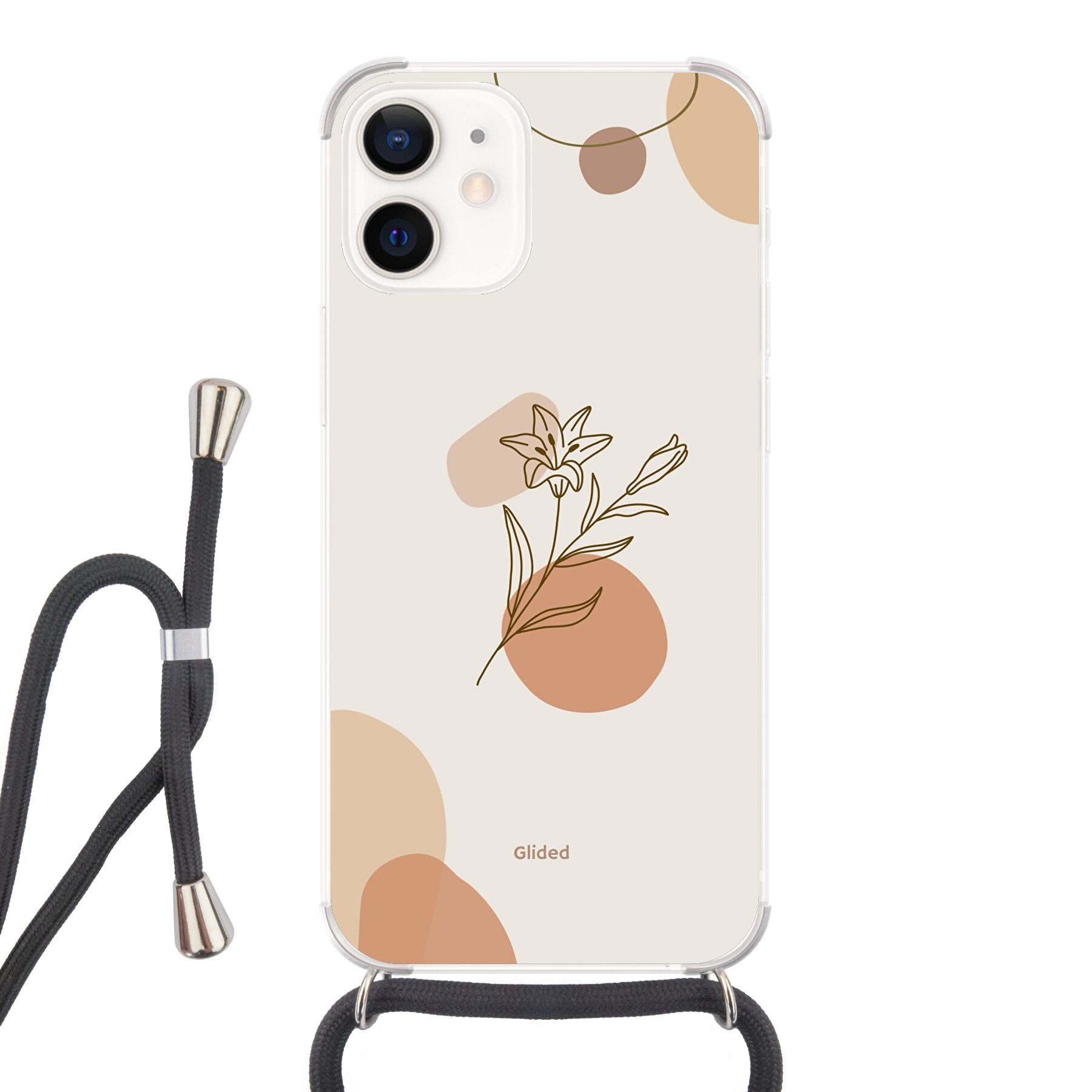 Flora - iPhone 12 mini Handyhülle Crossbody case mit Band