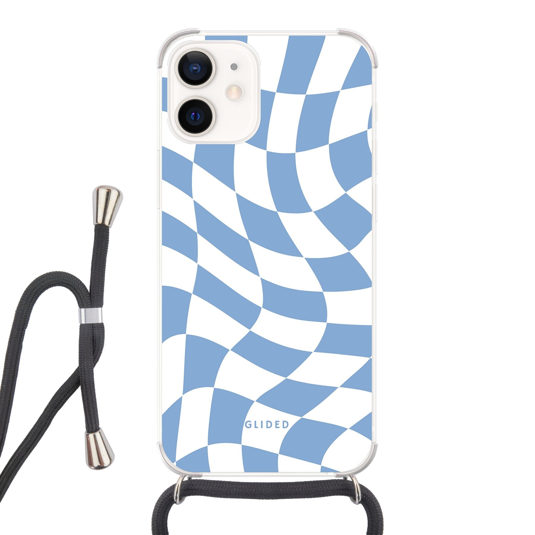 Blue Chess - iPhone 12 mini Handyhülle Crossbody case mit Band