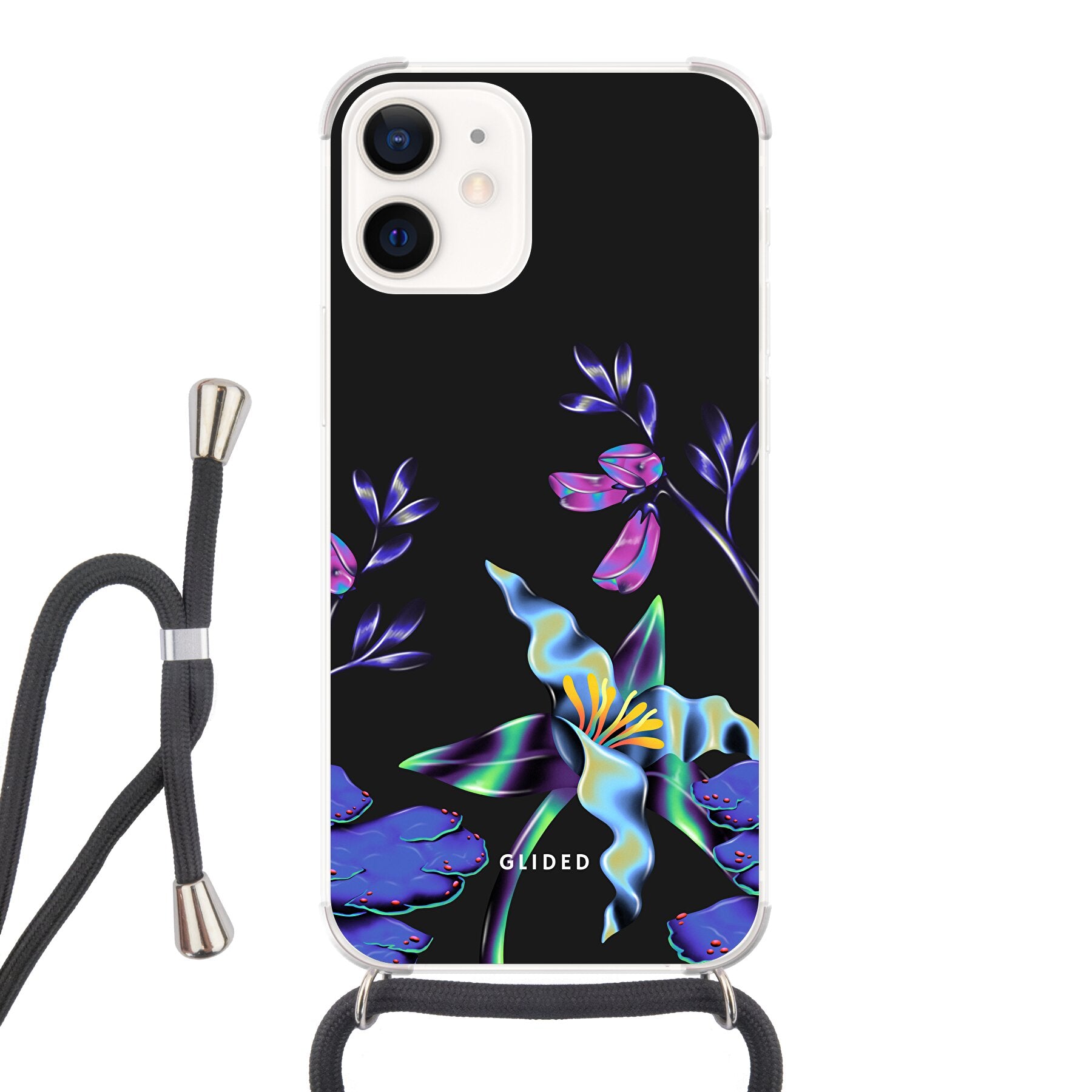 Special Flower - iPhone 12 mini Handyhülle Crossbody case mit Band