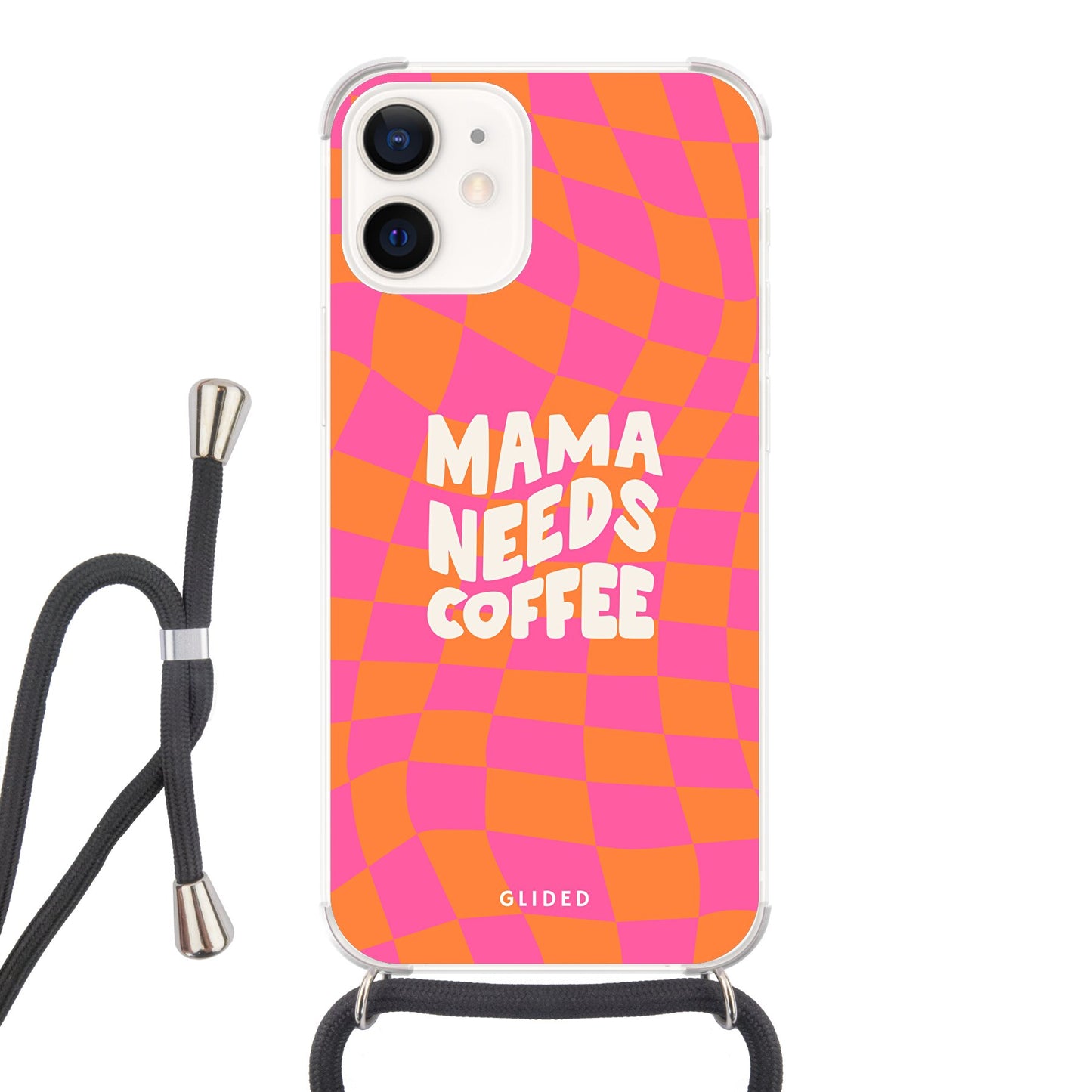 Coffee Mom - iPhone 12 mini - Crossbody case mit Band