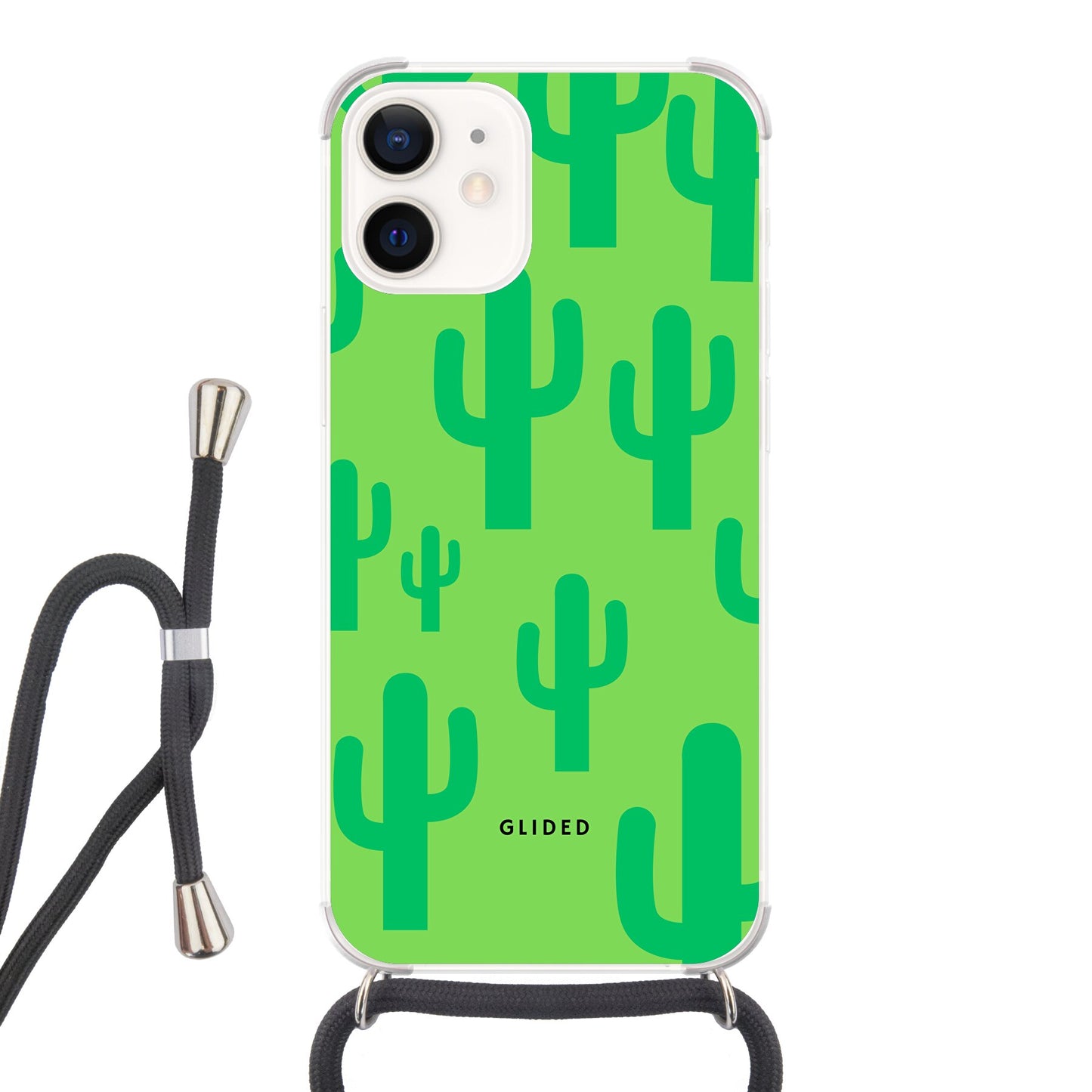 Cactus Spikes - iPhone 12 mini - Crossbody case mit Band