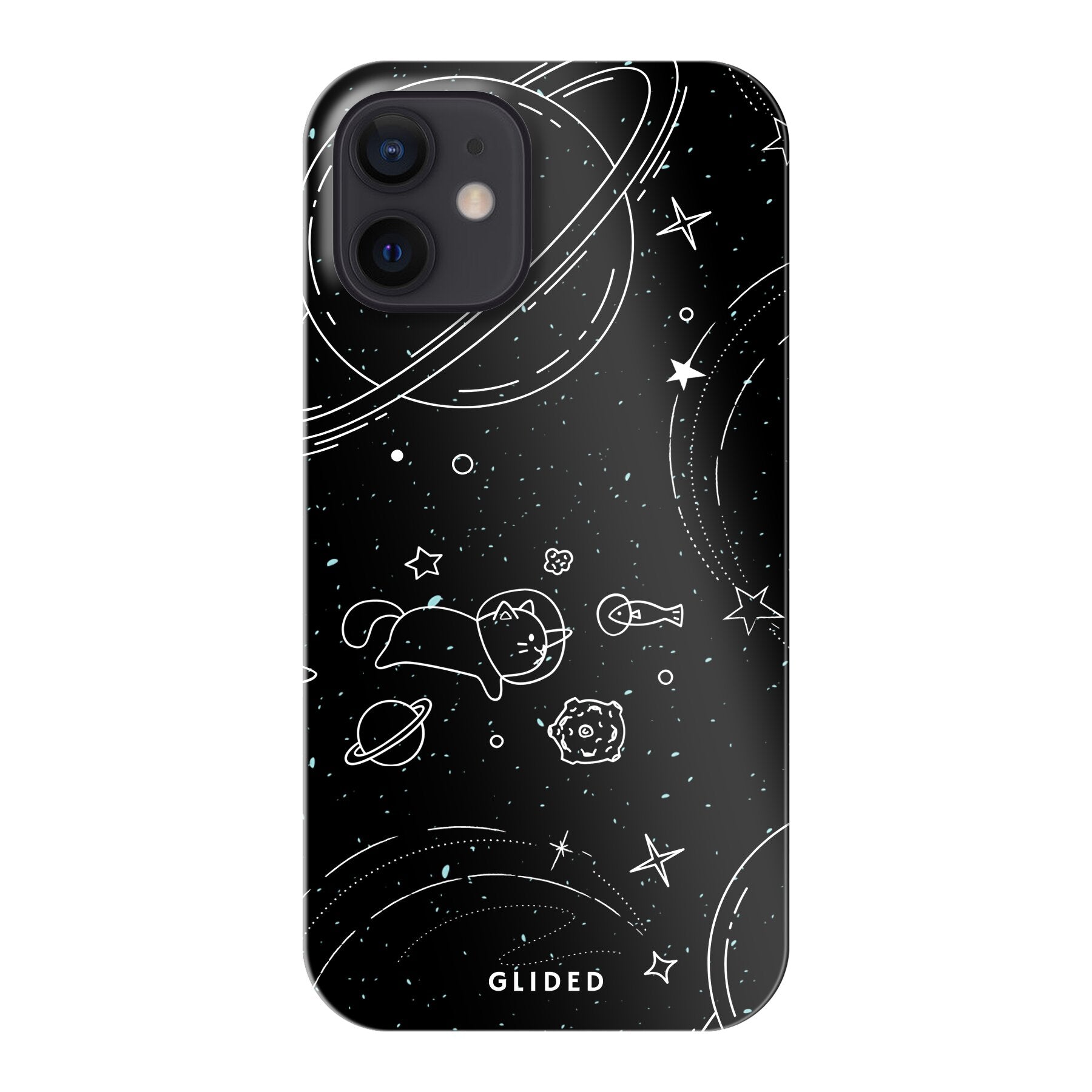 Cosmic Cat - iPhone 12 mini Handyhülle Hard Case