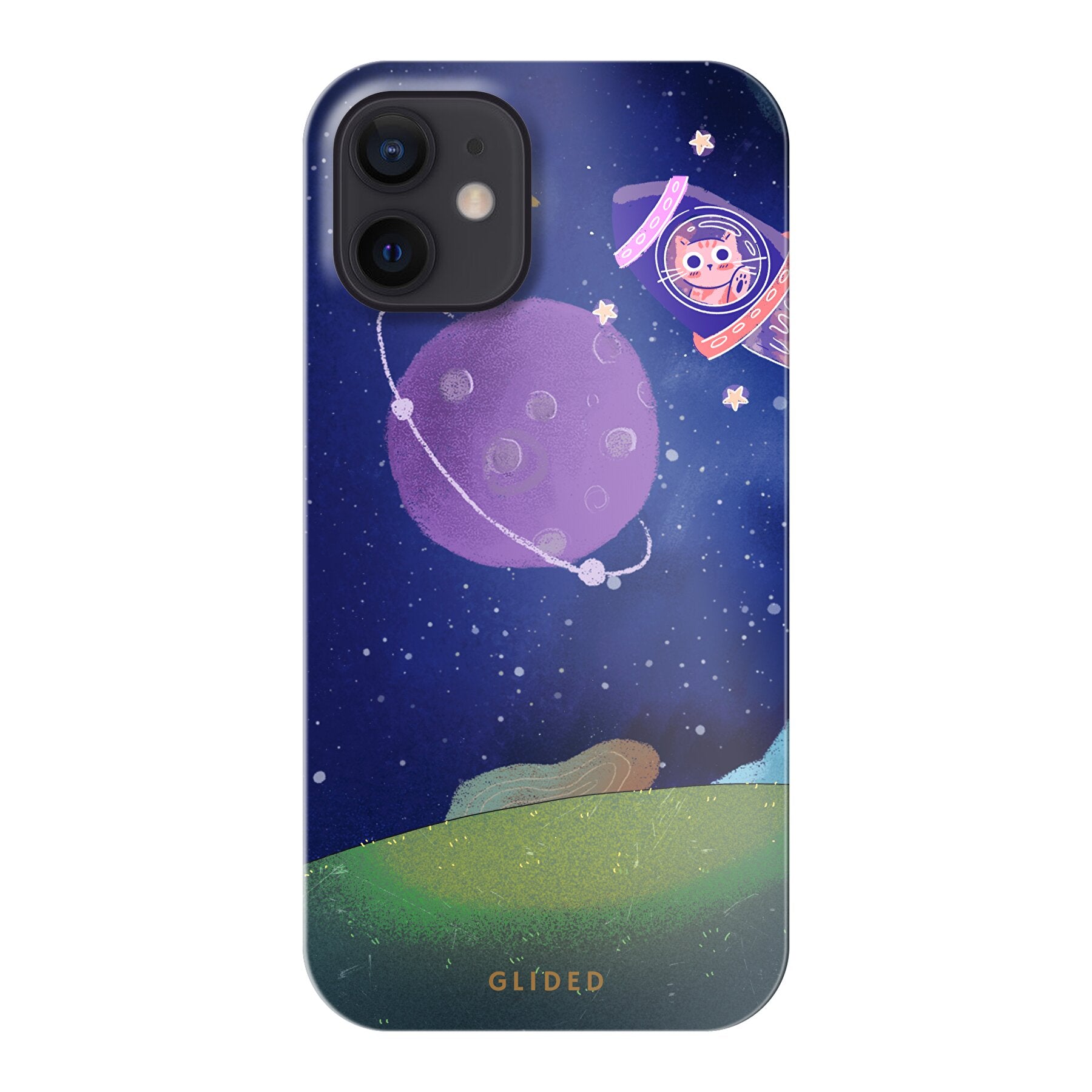 Galaxy Cat - iPhone 12 mini Handyhülle Hard Case