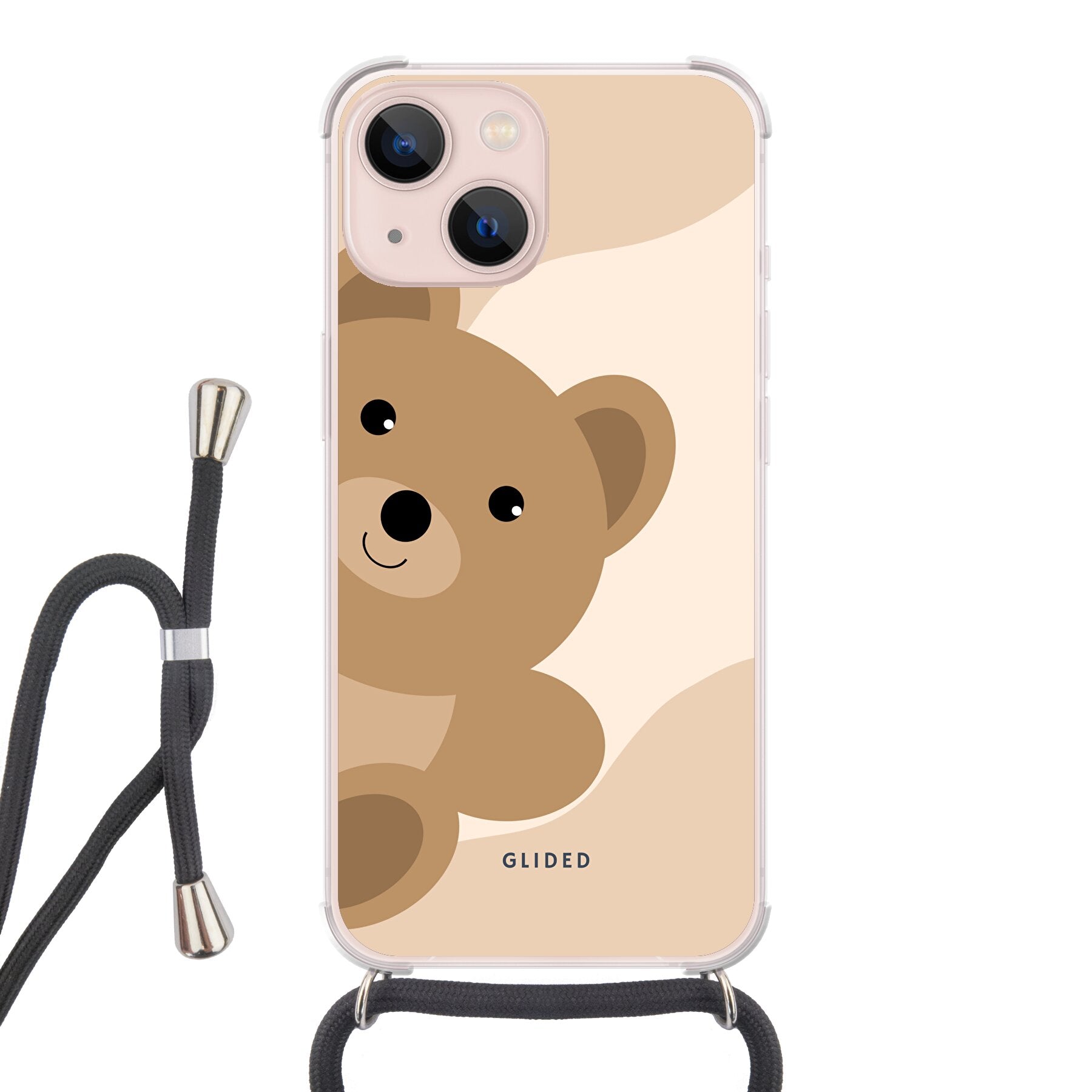 BearLove Right - iPhone 13 Handyhülle Crossbody case mit Band