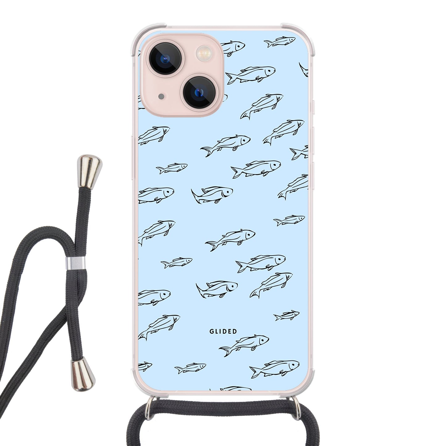 Fishy - iPhone 13 Handyhülle Crossbody case mit Band