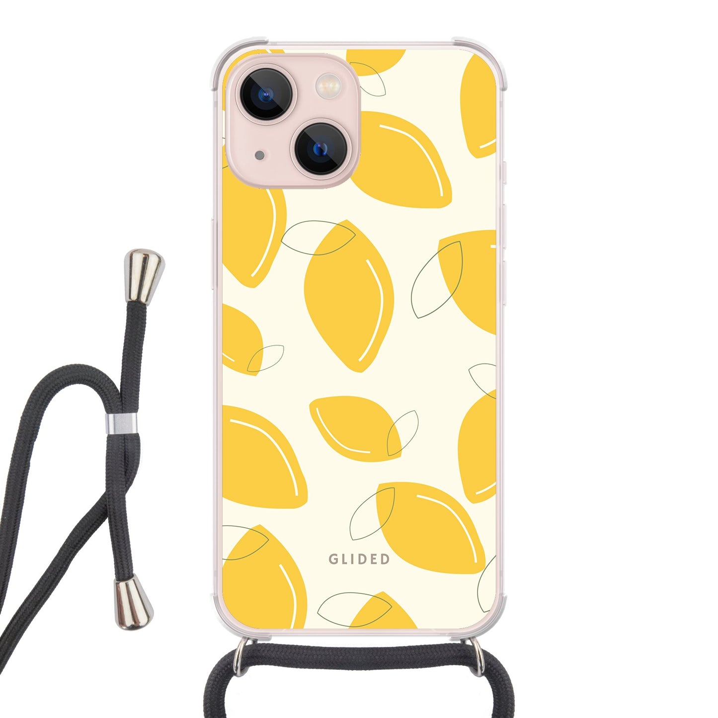 Abstract Lemon - iPhone 13 - Crossbody case mit Band