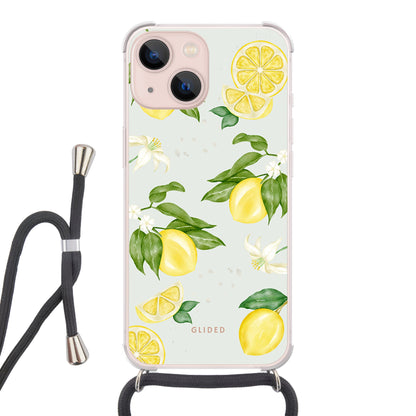 Lemon Beauty - iPhone 13 Handyhülle Crossbody case mit Band