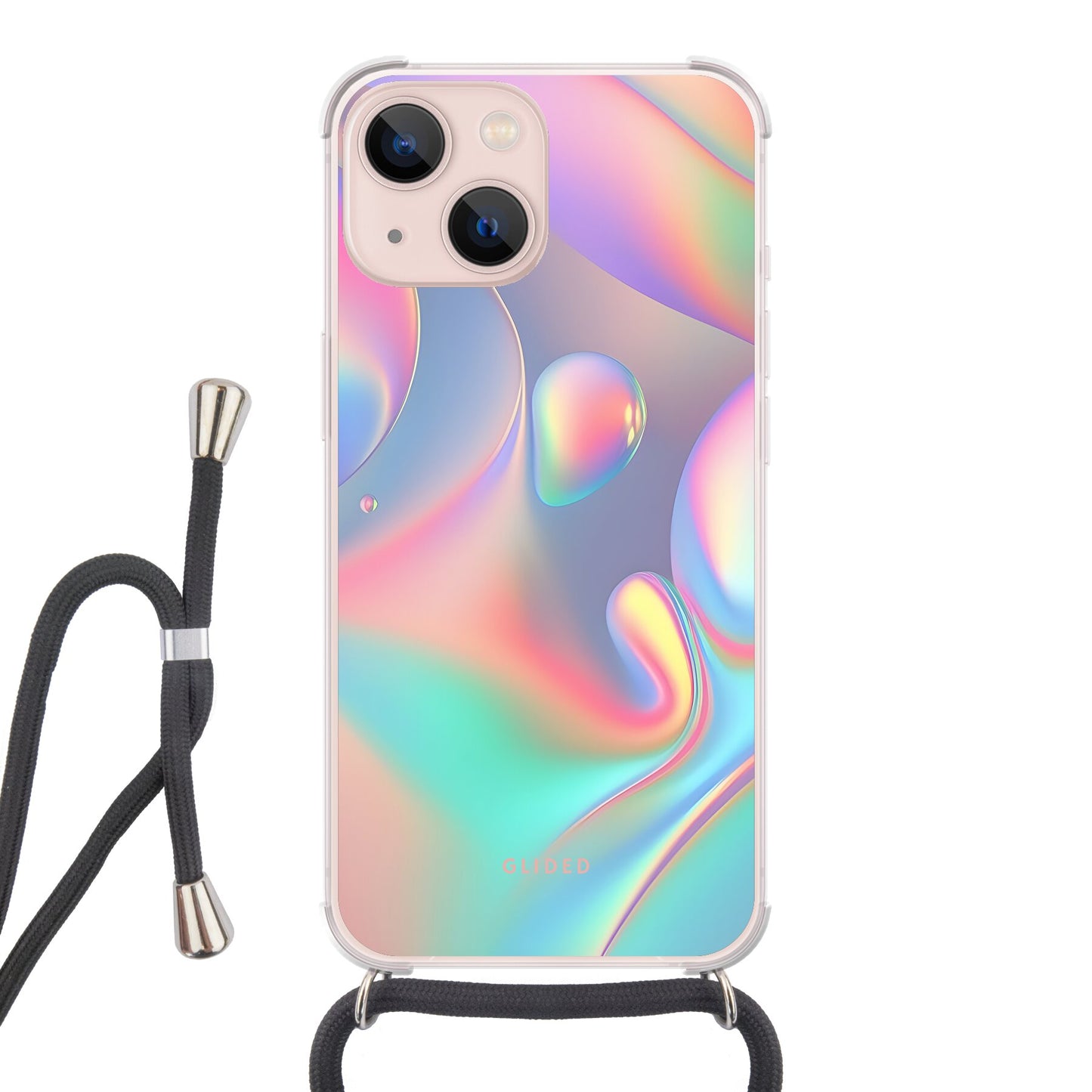 Holographic Aesthetic - iPhone 13 Handyhülle Crossbody case mit Band