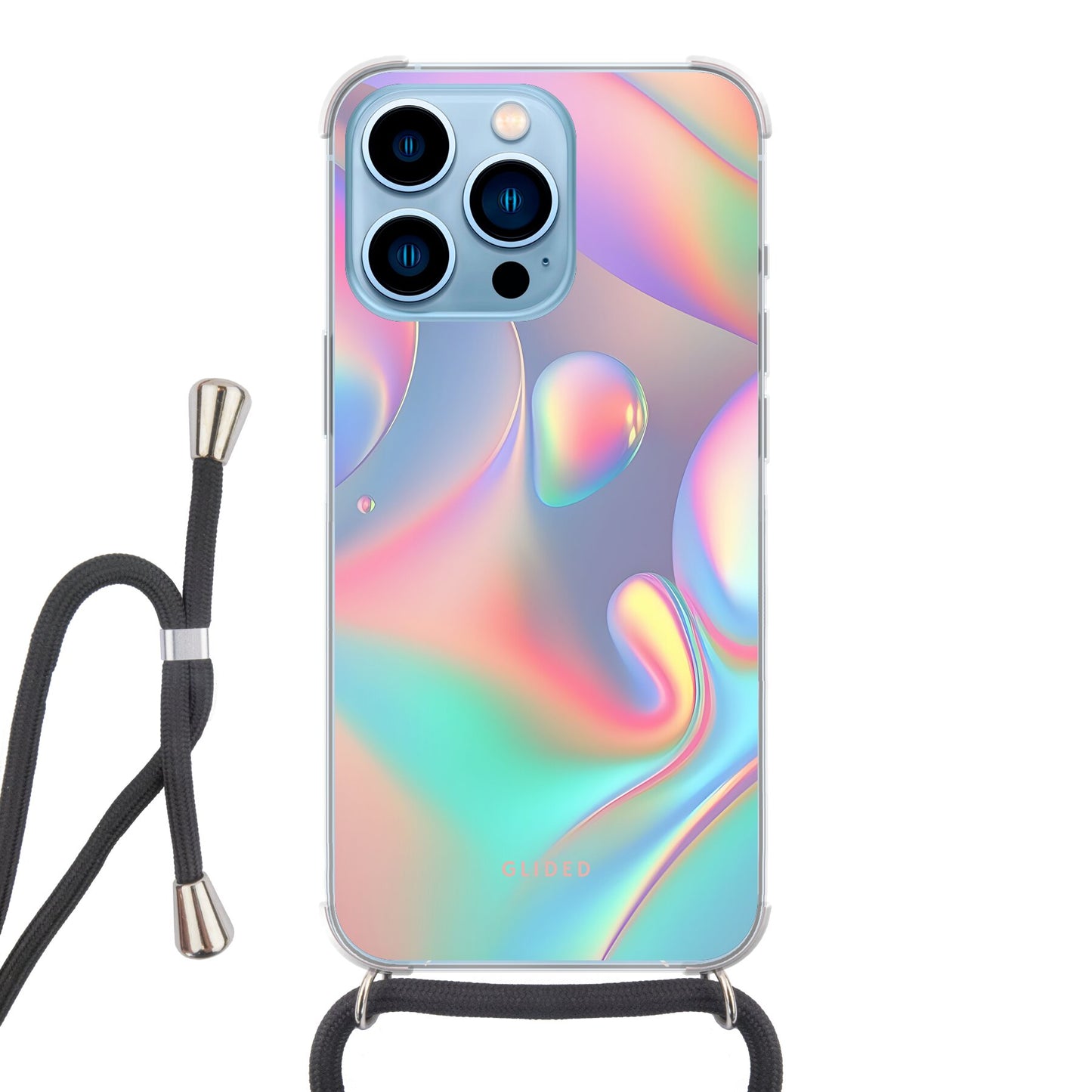 Holographic Aesthetic - iPhone 13 Pro Handyhülle Crossbody case mit Band