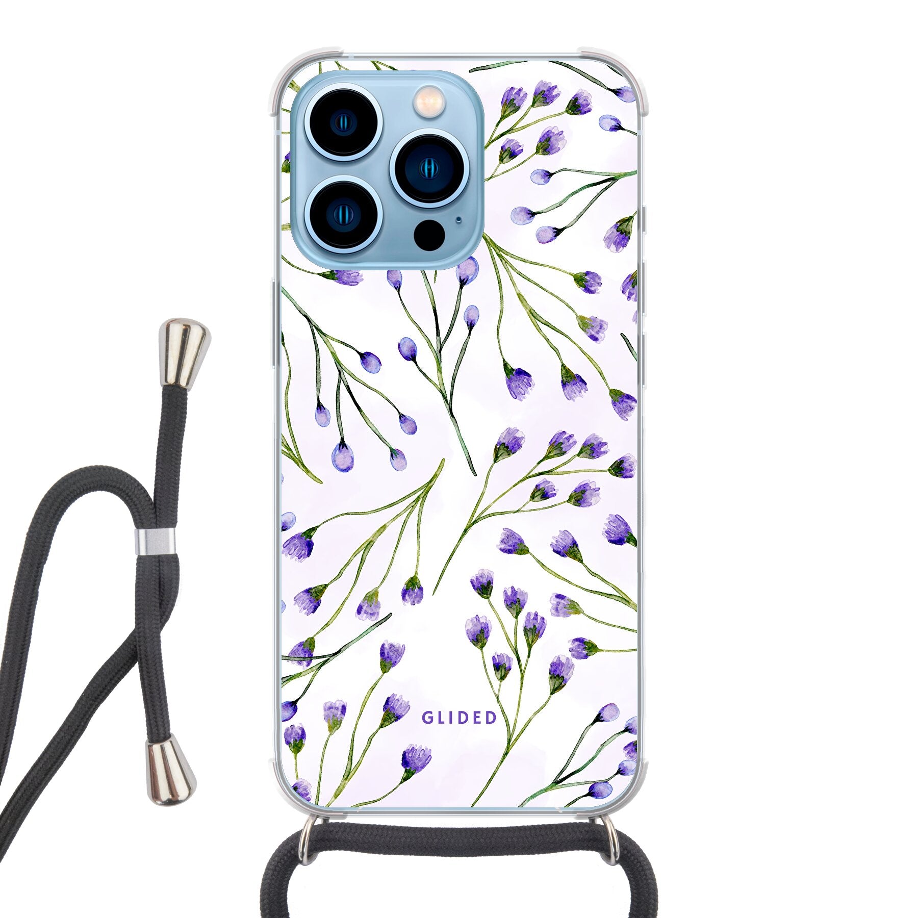 Violet Garden - iPhone 13 Pro Handyhülle Crossbody case mit Band