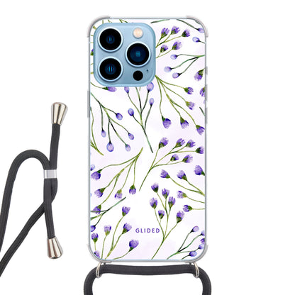 Violet Garden - iPhone 13 Pro Handyhülle Crossbody case mit Band