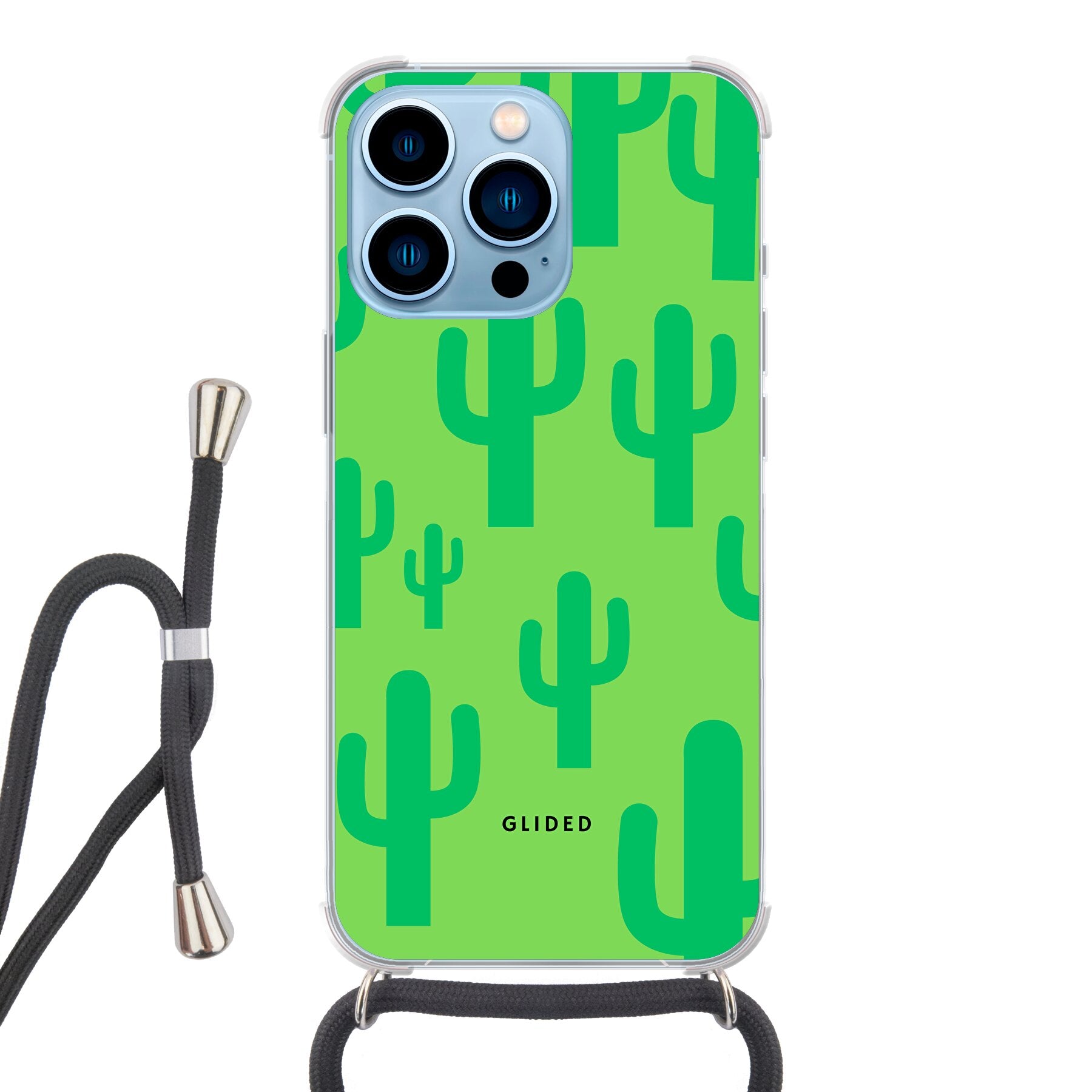 Cactus Spikes - iPhone 13 Pro Max - Crossbody case mit Band