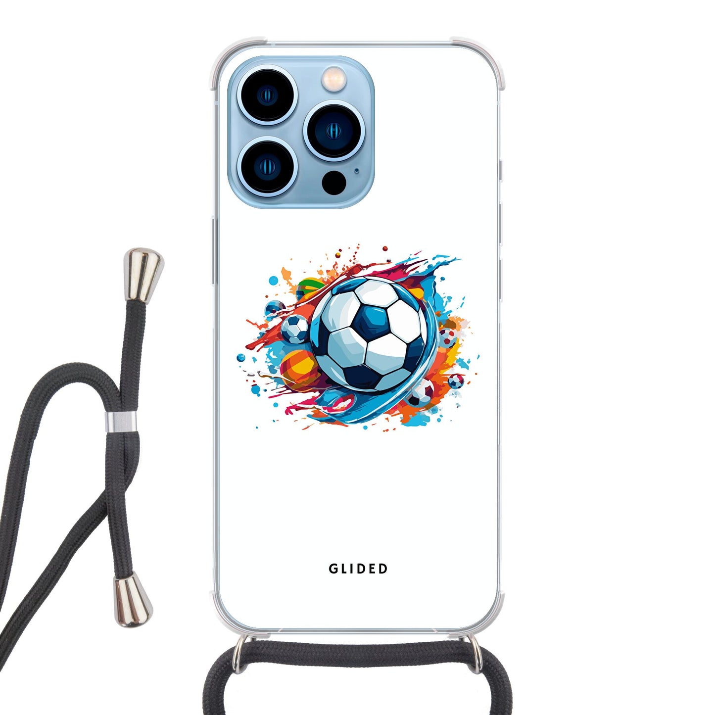 Football Passion - iPhone 13 Pro Max Handyhülle Crossbody case mit Band