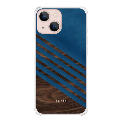 Blue Wood - iPhone 13 mini Handyhülle Bumper case