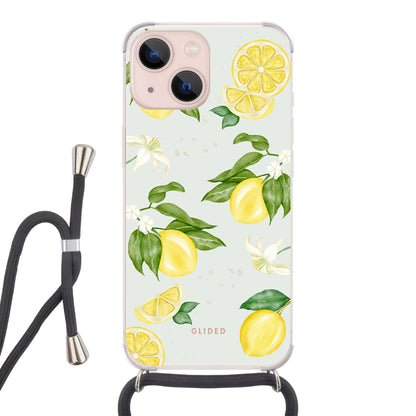 Lemon Beauty - iPhone 13 mini Handyhülle Crossbody case mit Band