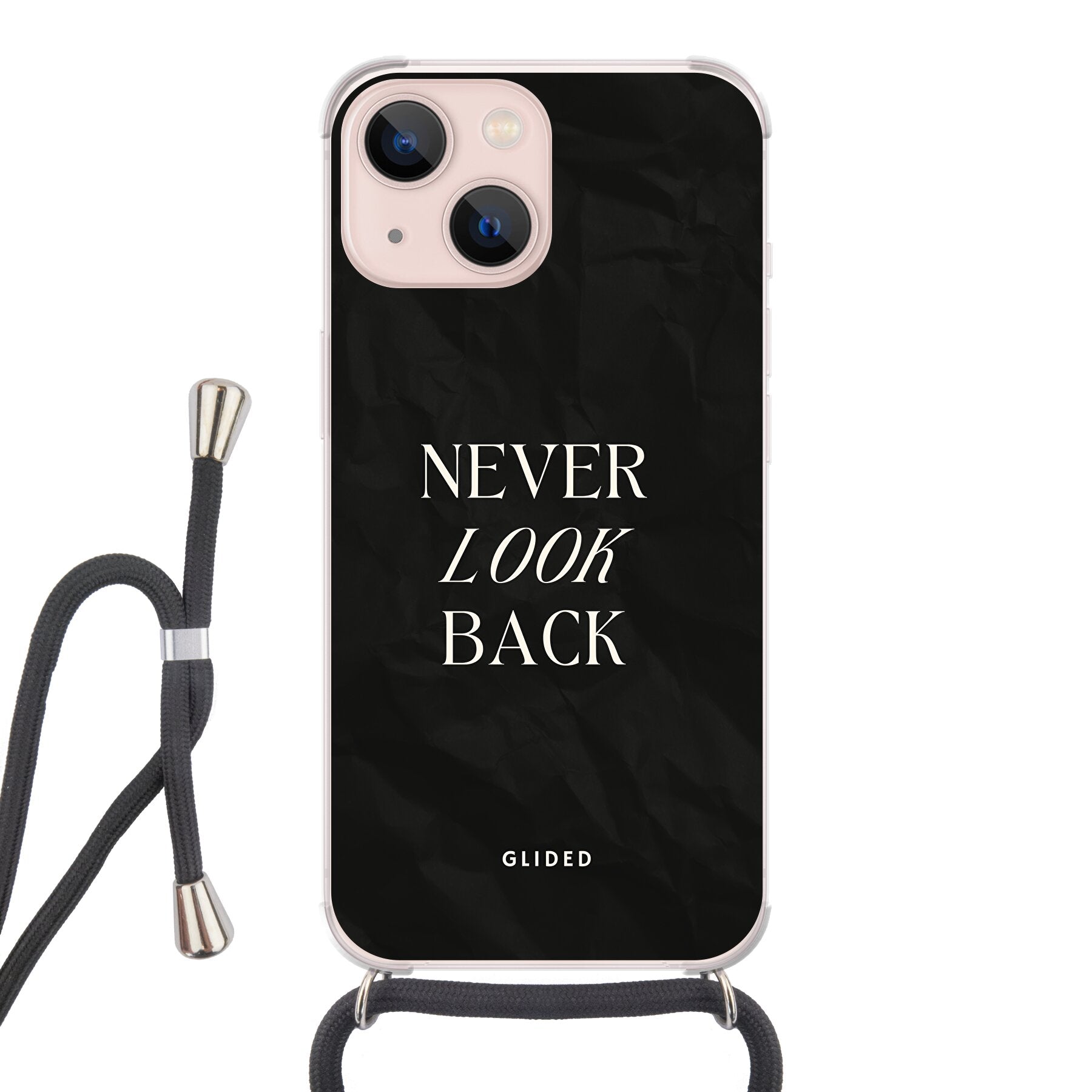 Never Back - iPhone 13 mini Handyhülle Crossbody case mit Band