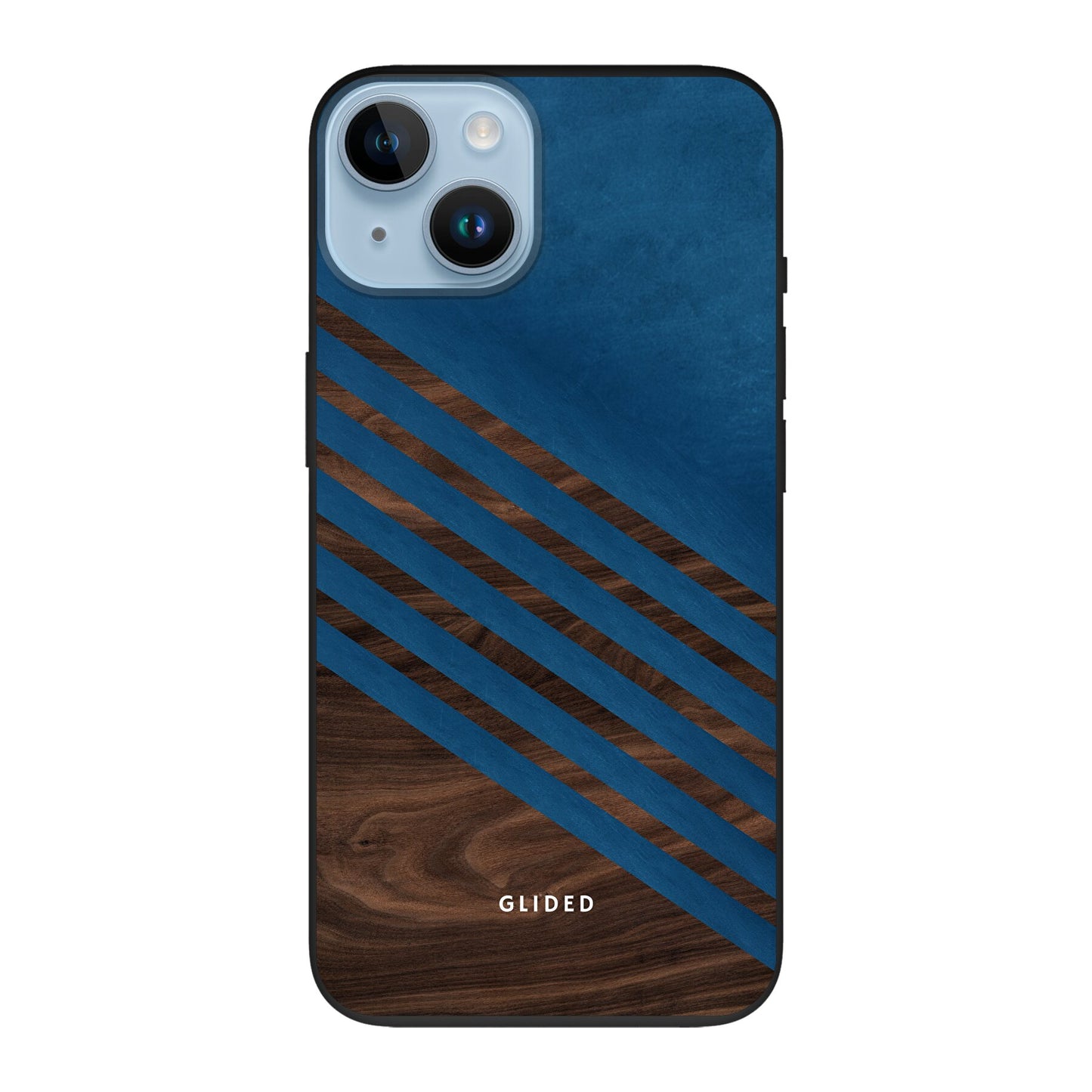 Blue Wood - iPhone 14 Handyhülle Biologisch Abbaubar