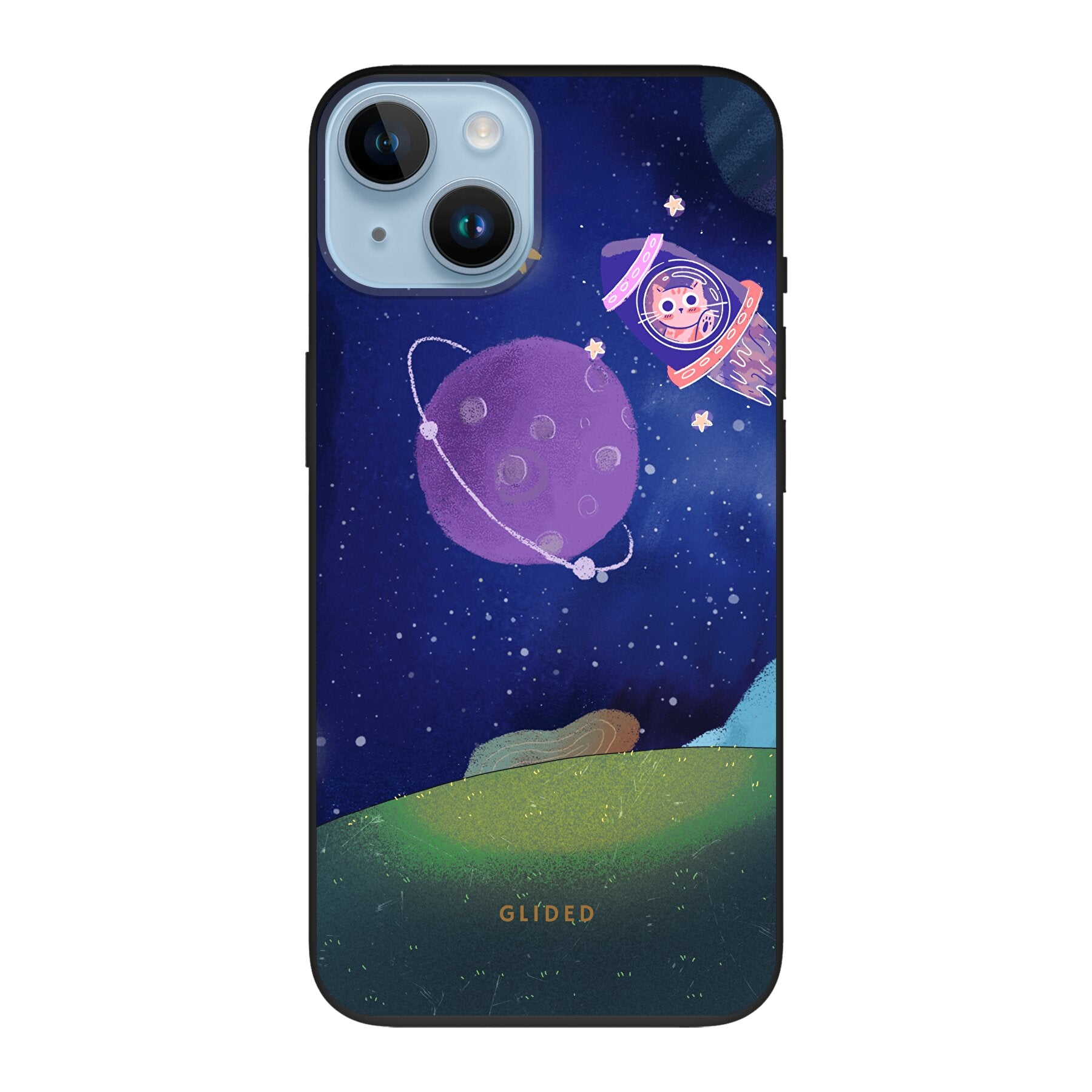 Galaxy Cat - iPhone 14 Handyhülle Biologisch Abbaubar