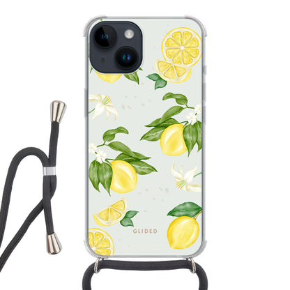 Lemon Beauty - iPhone 14 Handyhülle Crossbody case mit Band