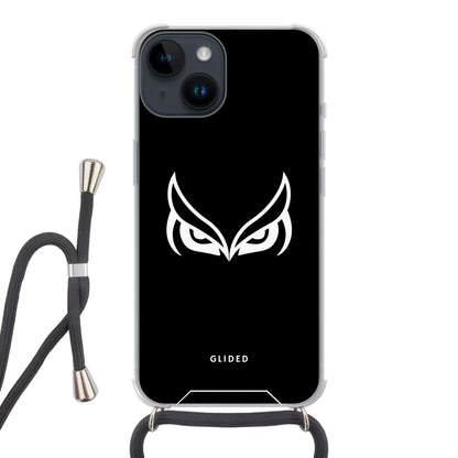 Dark owl - iPhone 14 Handyhülle Crossbody case mit Band