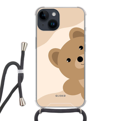 BearLove Left - iPhone 14 Handyhülle Crossbody case mit Band