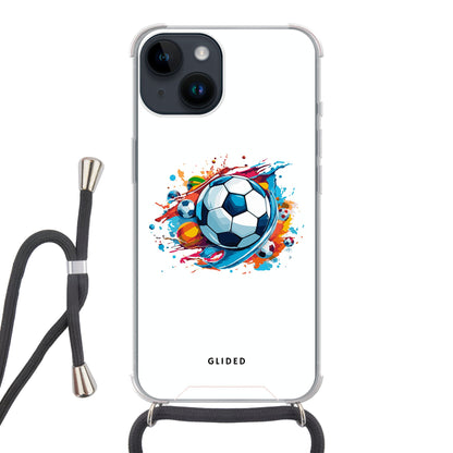 Football Passion - iPhone 14 Handyhülle Crossbody case mit Band