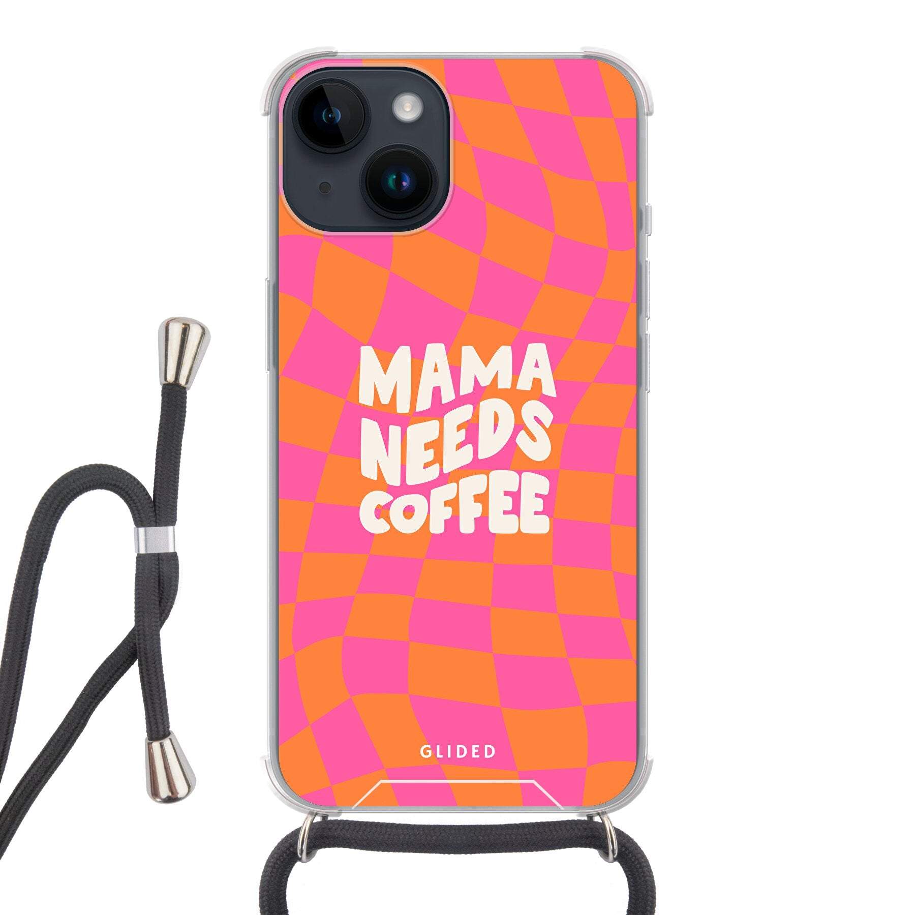 Coffee Mom - iPhone 14 - Crossbody case mit Band