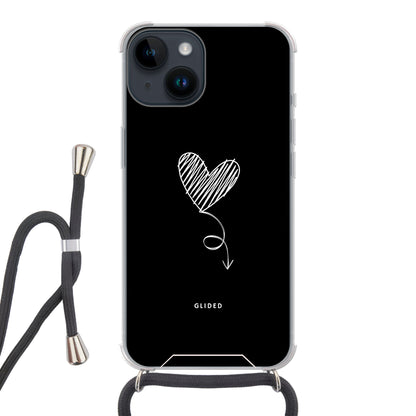 Dark Heart - iPhone 14 Handyhülle Crossbody case mit Band