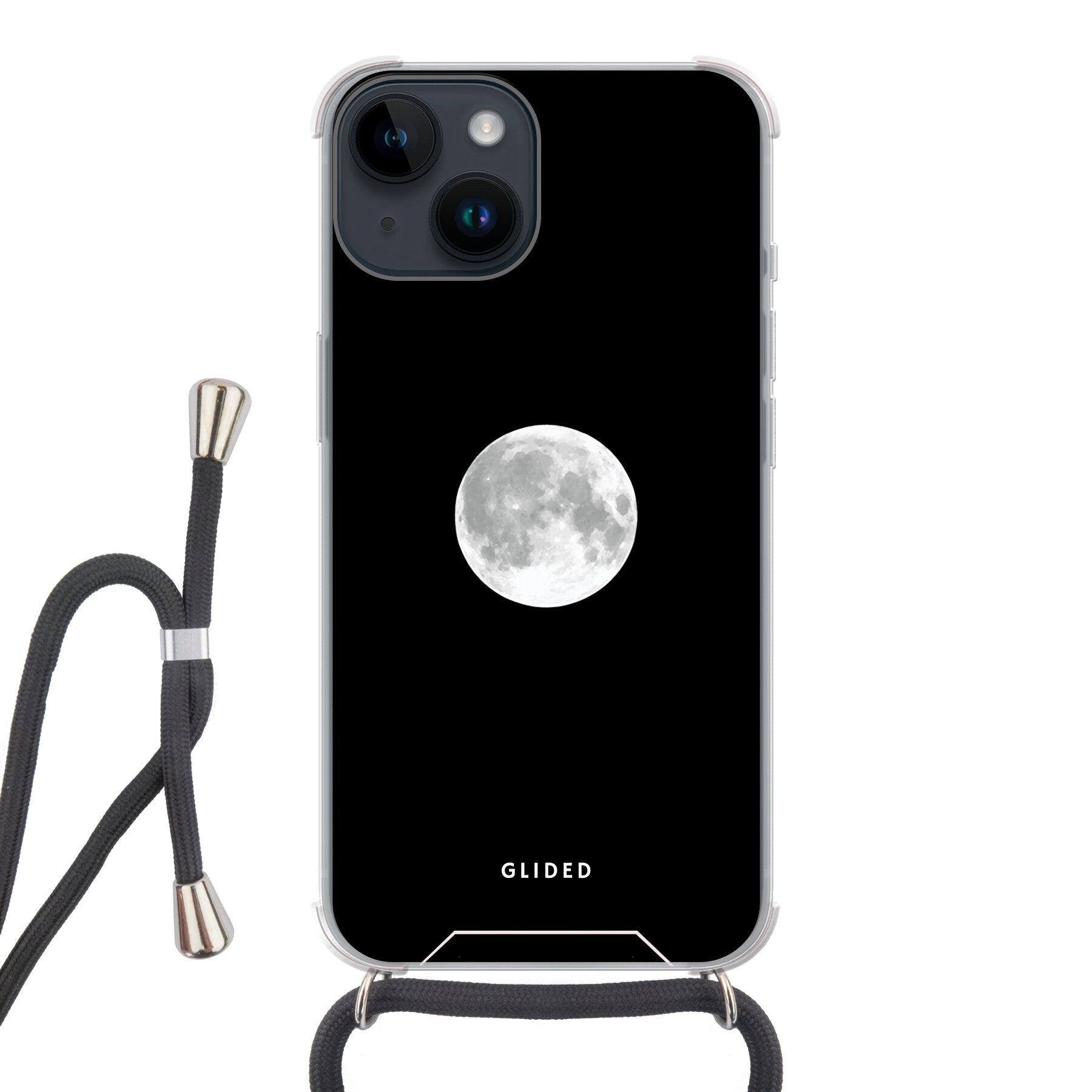 Epic Moon - iPhone 14 Handyhülle Crossbody case mit Band