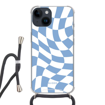 Blue Chess - iPhone 14 Handyhülle Crossbody case mit Band