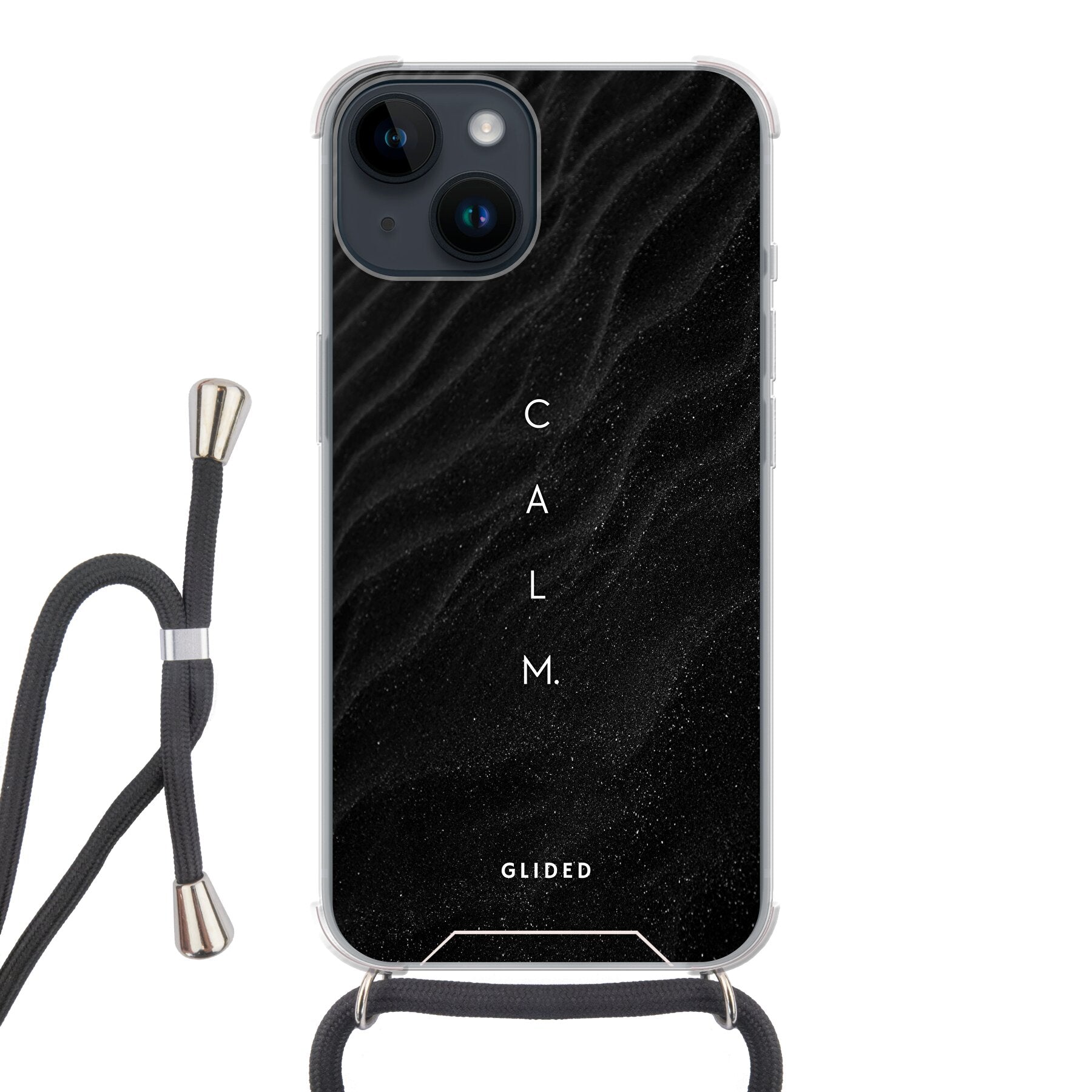 Calm - iPhone 14 Handyhülle Crossbody case mit Band