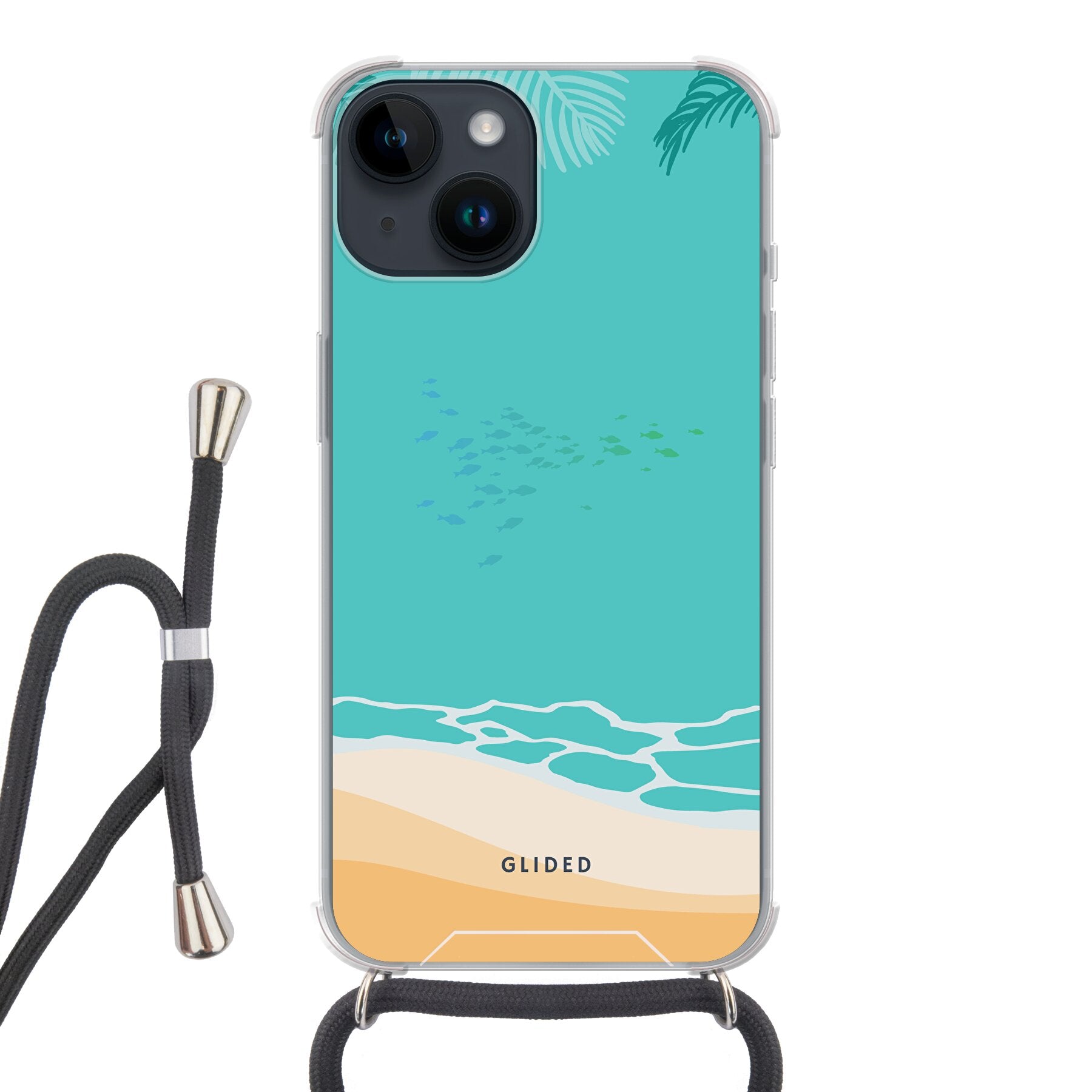 Beachy - iPhone 14 Handyhülle Crossbody case mit Band