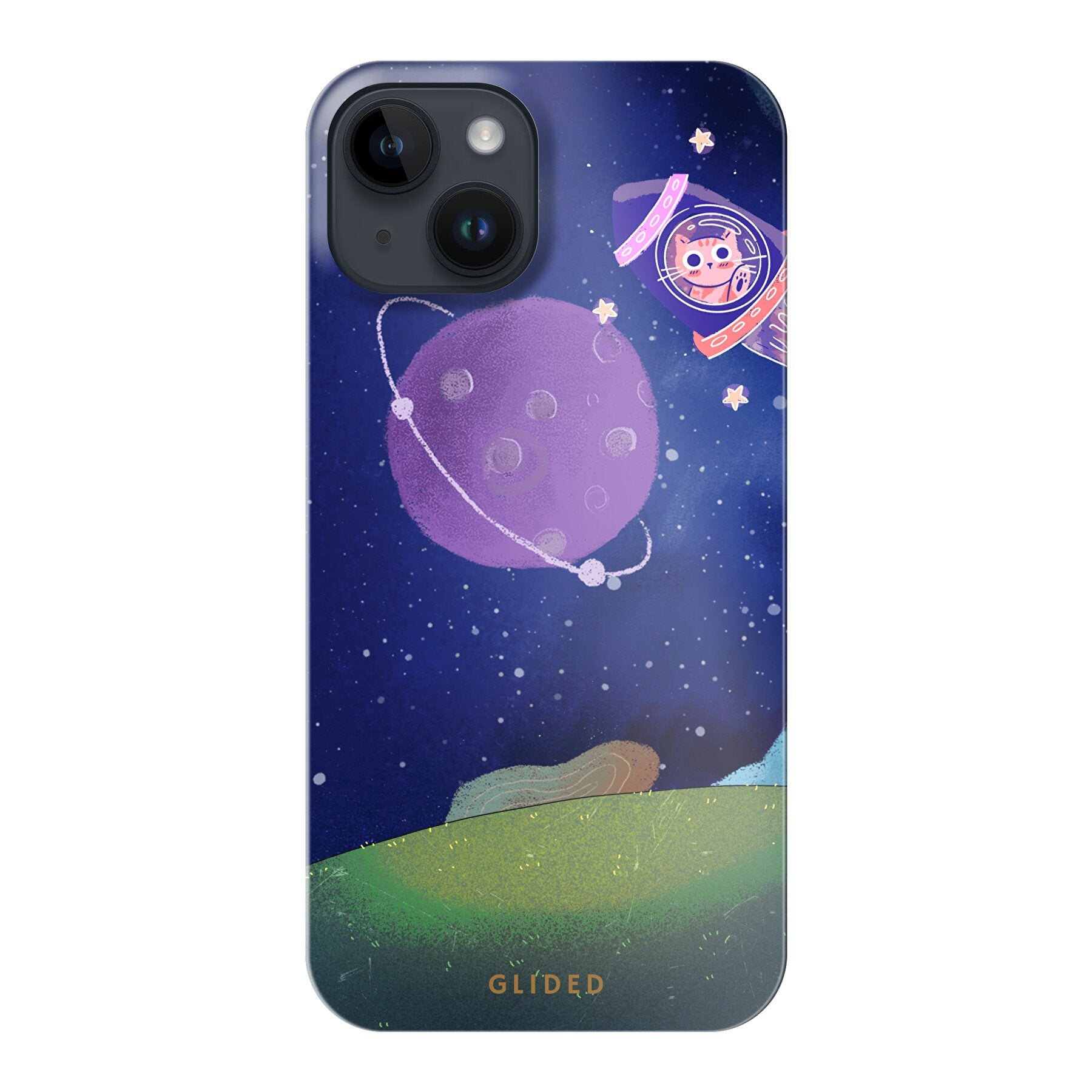 Galaxy Cat - iPhone 14 Handyhülle Hard Case