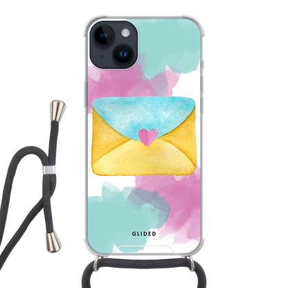 Envelope - iPhone 14 Plus - Crossbody case mit Band