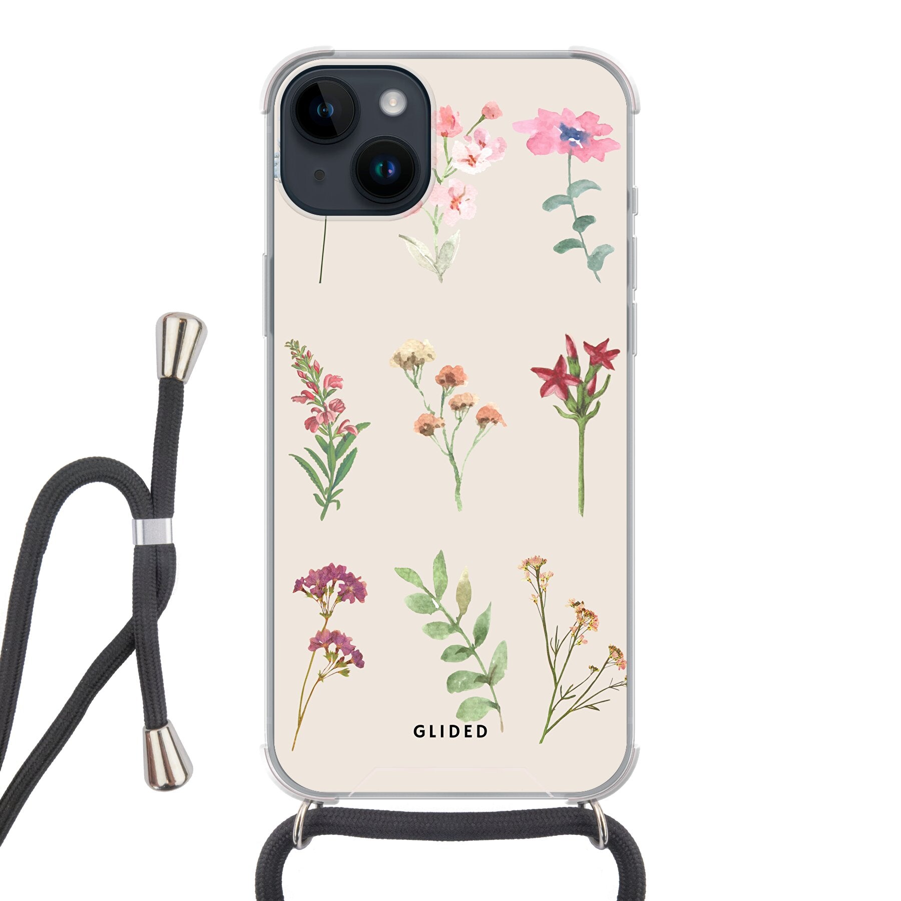 Botanical Garden - iPhone 14 Plus - Crossbody case mit Band