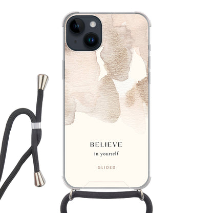 Believe in yourself - iPhone 14 Plus Handyhülle Crossbody case mit Band