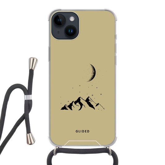 Lunar Peaks - iPhone 14 Plus Handyhülle Crossbody case mit Band