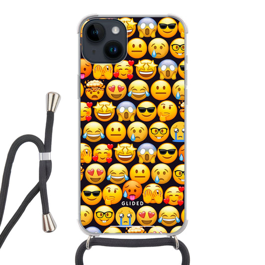 Emoji Town - iPhone 14 Plus Handyhülle Crossbody case mit Band