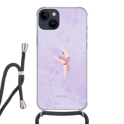 Lavender - iPhone 14 Plus Handyhülle Crossbody case mit Band