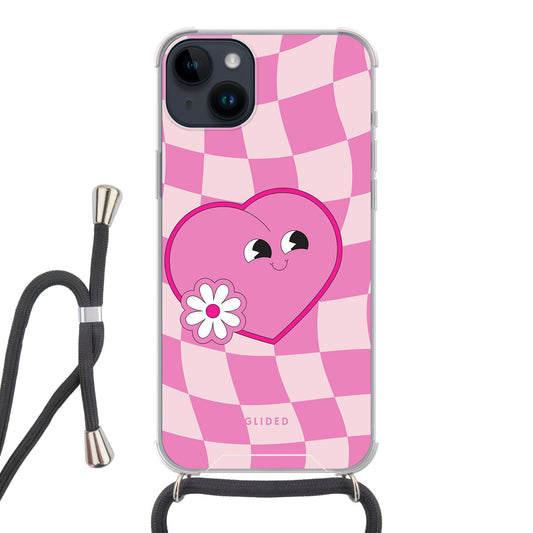 Sweet Love - iPhone 14 Plus Handyhülle Crossbody case mit Band