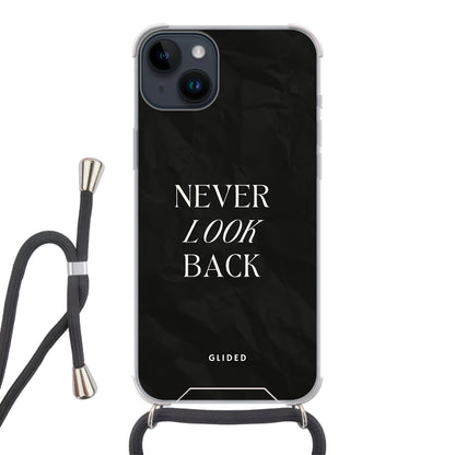 Never Back - iPhone 14 Plus Handyhülle Crossbody case mit Band
