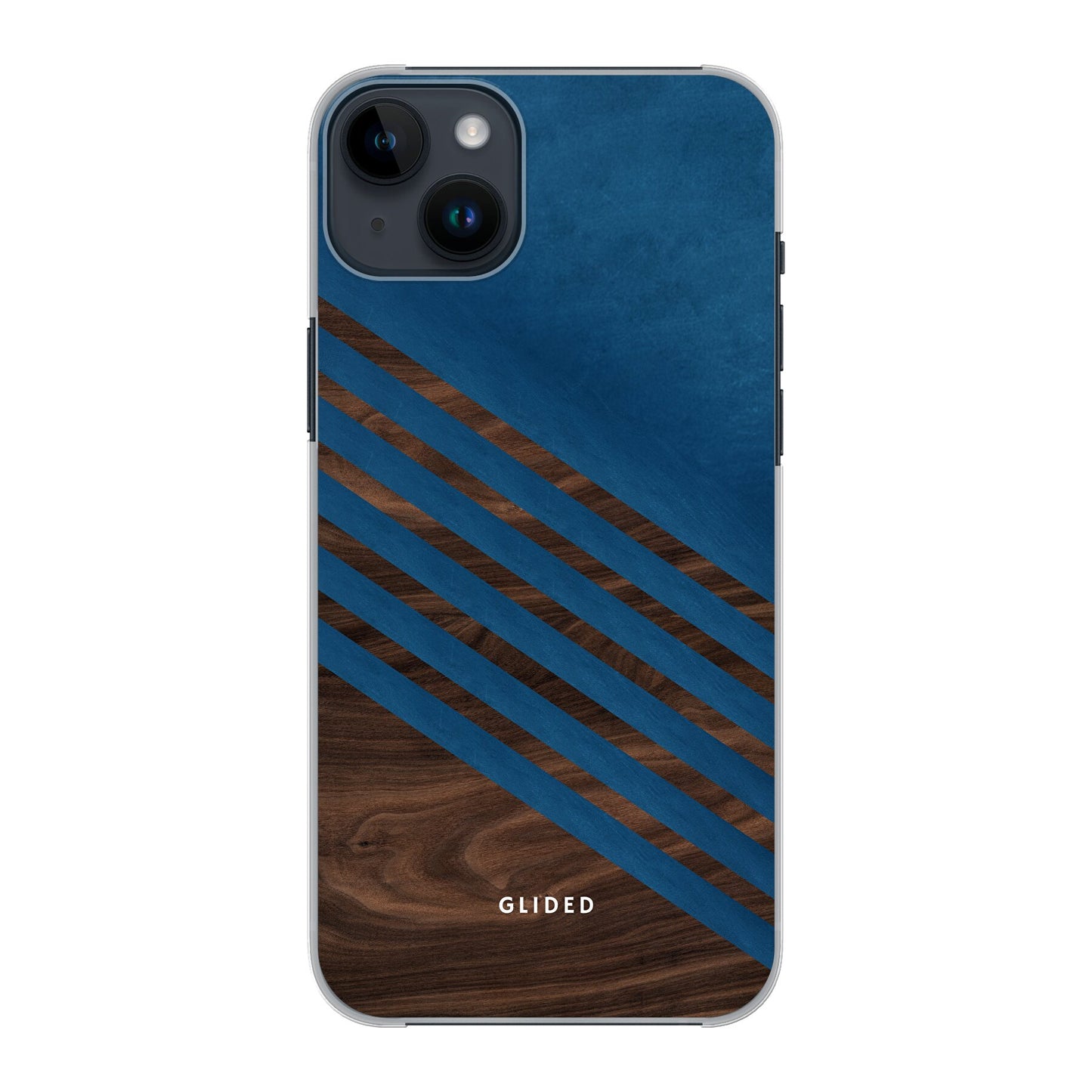 Blue Wood - iPhone 14 Plus Handyhülle Hard Case