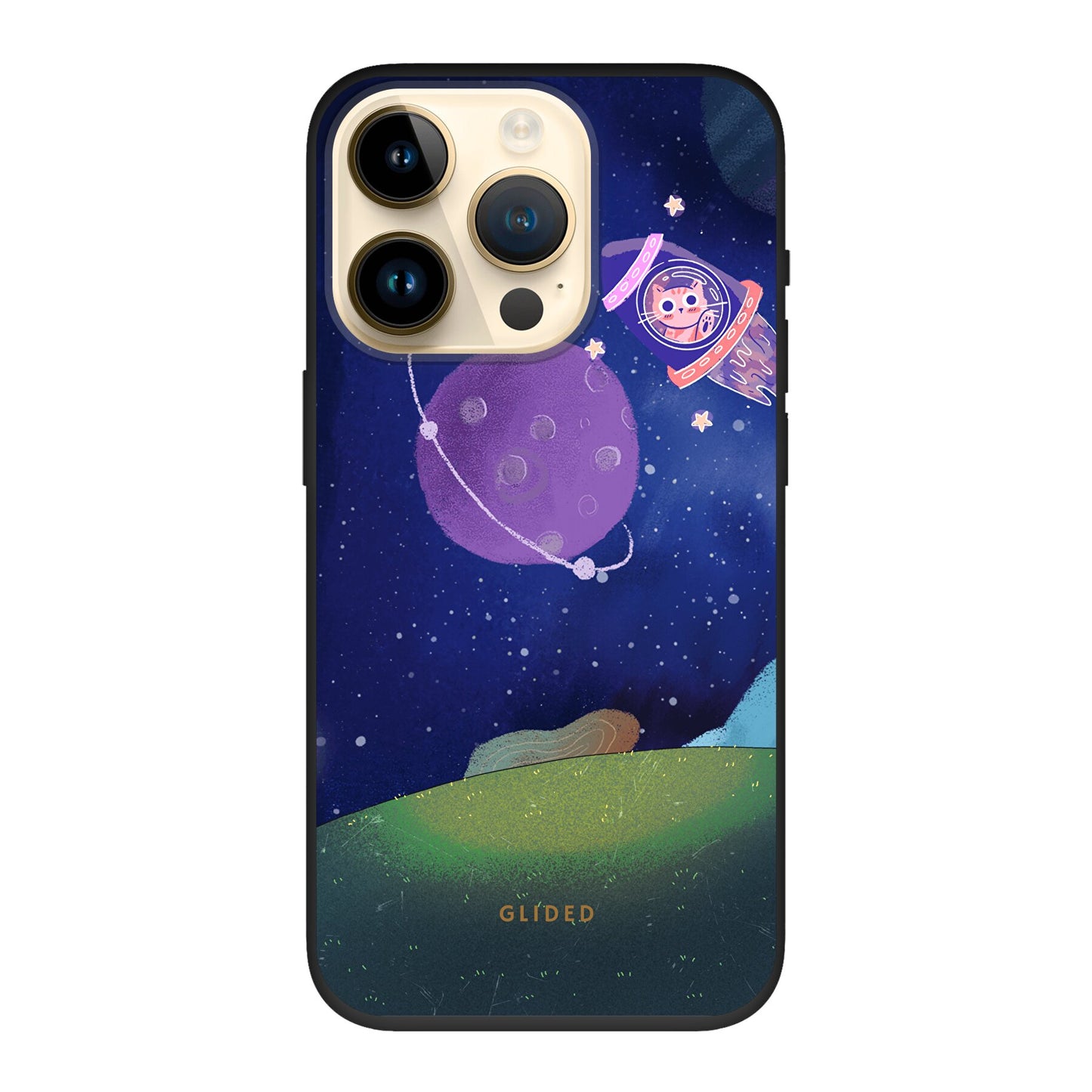 Galaxy Cat - iPhone 14 Pro Handyhülle Biologisch Abbaubar